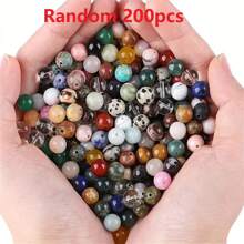50/200 Pcs 8mm Assorted Vibrant Natural Gemstone Beads - Round Loose Spacer Beads, Suitable For Creative DIY Jewelry Making, Great For Unique Bracelets, Necklaces, Earrings And Accessories - High Quality Jewelry Supplies For Beginners And Professionals