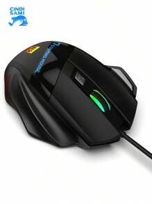 Cibercafé Ratón Para Juegos De Alta Calidad RGB Retroiluminado Con Cable Conexión USB Ratón De Control De 7 Botones De Juego De Fuego