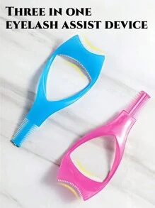 1-2pcs 3-In-1 Eyelash Curler, Novice Eyelash Curling Auxiliary Device, Faux Eyelash Extension And Makeup Tool