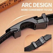 1pc Personalized Leather Belt, Custom Engraved Belt For Men, Automatic Buckle Leather Waist Belt, Customized Gift - Multicolor - View 9