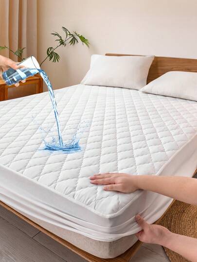 1 szt. Wodoodporne prześcieradło z dopasowaną gumką, pościel, pokrowiec na materac, miękka i wygodna pościel do sypialni, przyjazny dla skóry ochraniacz na materac, głęboka kieszeń chłodząca oddychająca pikowana prześcieradło z dopasowaną gumką, dla Queen King Twin wszystkie rozmiary, miękki pokrowiec na ochraniacz na materac i nakładkę na materac, pyłoszczelny, prezent wielkanocny, prezent na dzień matki, idealny prezent świąteczny, można prać w pralce