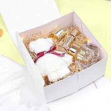 10 piezas/5 piezas Caja de regalo blanca con tapa, decoración de regalo para fiesta, caja de regalo blanca de 8 pulgadas * 8 pulgadas * 4 pulgadas con cinta, caja de propuesta para dama de honor, caja de regalo para decoración de boda, regalo para el Día de la Madre, embalaje, cumpleaños, caja para cupcakes, manualidades, almacenamiento de belleza