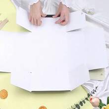 10 piezas/5 piezas Caja de regalo blanca con tapa, decoración de regalo para fiesta, caja de regalo blanca de 8 pulgadas * 8 pulgadas * 4 pulgadas con cinta, caja de propuesta para dama de honor, caja de regalo para decoración de boda, regalo para el Día de la Madre, embalaje, cumpleaños, caja para cupcakes, manualidades, almacenamiento de belleza