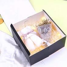 10 piezas/5 piezas Caja de regalo blanca con tapa, decoración de regalo para fiesta, caja de regalo blanca de 8 pulgadas * 8 pulgadas * 4 pulgadas con cinta, caja de propuesta para dama de honor, caja de regalo para decoración de boda, regalo para el Día de la Madre, embalaje, cumpleaños, caja para cupcakes, manualidades, almacenamiento de belleza