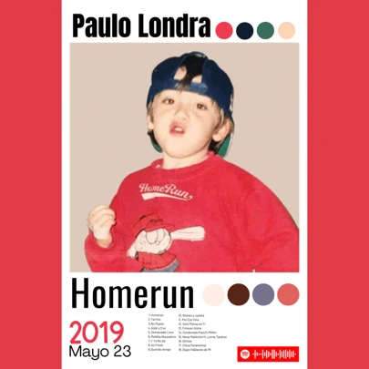 Póster de Música, Paulo Londra Musica Album Homerun