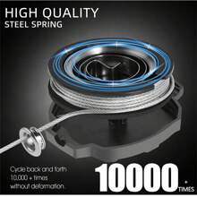 1 Set (2pcs) Retractable Key Chain, Includes Thicker Tactical ID Badge Reel With Carabiner, Suitable For Rugged Hiking Backpacks And Climbing