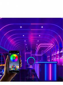 ZMH Smart LED Strip 10/20/30m RGB Strip Self-Adhesive Fairy Lights Bluetooth Light Strip 16 Million Color Change Music Control With Remote Control Mobile Phone Control Strip For Bedroom Party Kitchen TV Decoration - 查看 5