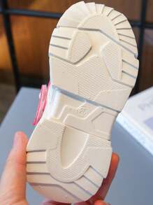 1 paire de nouvelles chaussures de sport pour enfants 2025, baskets de course, chaussures chaudes, garçons tout-petits, mode casual, baskets épaisses - Rose bonbon - Voir 9