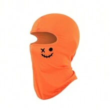 1pc Kids Cartoon Print Pullover Cap, Outdoor Sun Protection Face Mask, Breathable Dust-Proof Headwear, Sports Headband For Older Children