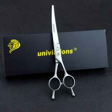univinlions 1 Piece 6.0 / 6.5 / 7.0 Inch Professional Hairdressing Cutting Scissor Thinning Shear Curved Clipper Razor Salon Pet Grooming - Silver - View 7