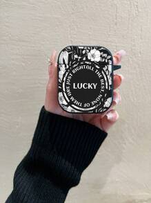 白色山茶花饰边皮革保护壳适用于 Apple AirPods Pro，保护套适用于 Airpods 2/3/4 无线蓝牙耳机