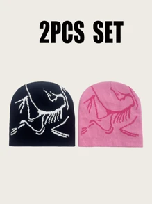 1pc Y2K Fashion Suitable For Street Parties And Outdoor Activities In Fall And Winter, Warm And Windproof Knit Hat - A - View 7