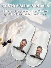 Custom Designed 3D Printed Men's Non-Slip Durable Lightweight Slippers, Indoor And Outdoor Beach Sandals, Couples Slippers - Multicolor - View 4