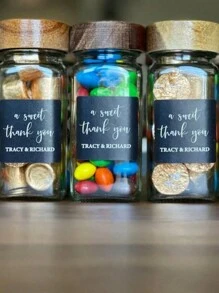 60-1000pcs Customized Waterproof Stickers, Personalized Stickers, Logo Stickers, Business Stickers, Labels, Postage Labels, Order Stickers, Wedding Stickers, Party Stickers, Birthday Stickers, Halloween Stickers, Christmas Stickers, Independence Day Stickers, Thanksgiving Stickers, Waterproof, Sealable, Strong Adhesive, Suitable For Wedding, Housewarming, School, Home, Kitchen - Multicolor - View 5