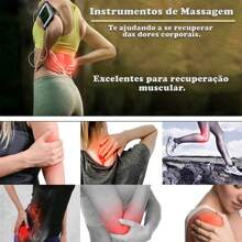 Myofascial Release Massager Instrument Kit Knuckle Duster For Physiotherapy Massage Treatments Super Resistant Plastic - 黑色 - 查看 3