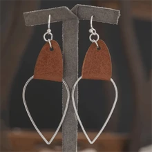 1 paire de boucles d'oreilles pendantes en forme de goutte d'eau  de style bohème rétro, design asymétrique unique, convient pour les fêtes et les cadeaux
