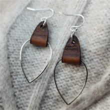 1 paire de boucles d'oreilles pendantes en forme de goutte d'eau  de style bohème rétro, design asymétrique unique, convient pour les fêtes et les cadeaux