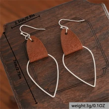 1 paire de boucles d'oreilles pendantes en forme de goutte d'eau  de style bohème rétro, design asymétrique unique, convient pour les fêtes et les cadeaux