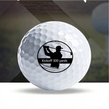 Customized Golf Balls With Text, 2 Pieces Construction, Personalized Golf Balls With Your Desired Name/Text - White - View 6