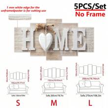 5 件/套海报装饰墙艺术海报，复古家居墙壁装饰，家居艺术，卧室、客厅、走廊、冬季装饰、墙壁艺术、海报、墙壁艺术、房间装饰用品的理想礼物 - 彩色 - 查看 4