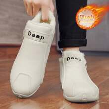 Men's Shoes Autumn And Winter New Cashmere Thickened Warm Cotton Shoes Men's Non-Slip Snow Boots Men's Lightweight Low-Top Leather Shoes