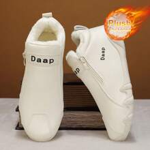 Men's Shoes Autumn And Winter New Cashmere Thickened Warm Cotton Shoes Men's Non-Slip Snow Boots Men's Lightweight Low-Top Leather Shoes