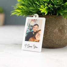 1pc Customized Photo Keychain, Personalized Message Keyring, Ideal Gift For Boyfriend, Girlfriend, Birthday, Wedding, Daily Decor Valentine's Day Gifts Graduation