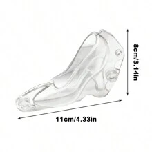 女士 3D 高跟鞋模具，DIY 果冻、巧克力烘焙工具，翻糖婚礼蛋糕装饰，带 2 个夹子，适合情人节、婚礼情人节情人节装饰情人节情人节情人节情人节礼物 - 無色 - 查看 12