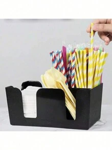 1 件咖啡胶囊收纳盒，适用于咖啡店或茶馆，咖啡配件，杯架，纸巾架，立方体，多隔间，派对餐具收纳盒，毕业、派对、生日、婚礼的学校用品礼物