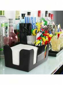 1 件咖啡胶囊收纳盒，适用于咖啡店或茶馆，咖啡配件，杯架，纸巾架，立方体，多隔间，派对餐具收纳盒，毕业、派对、生日、婚礼的学校用品礼物