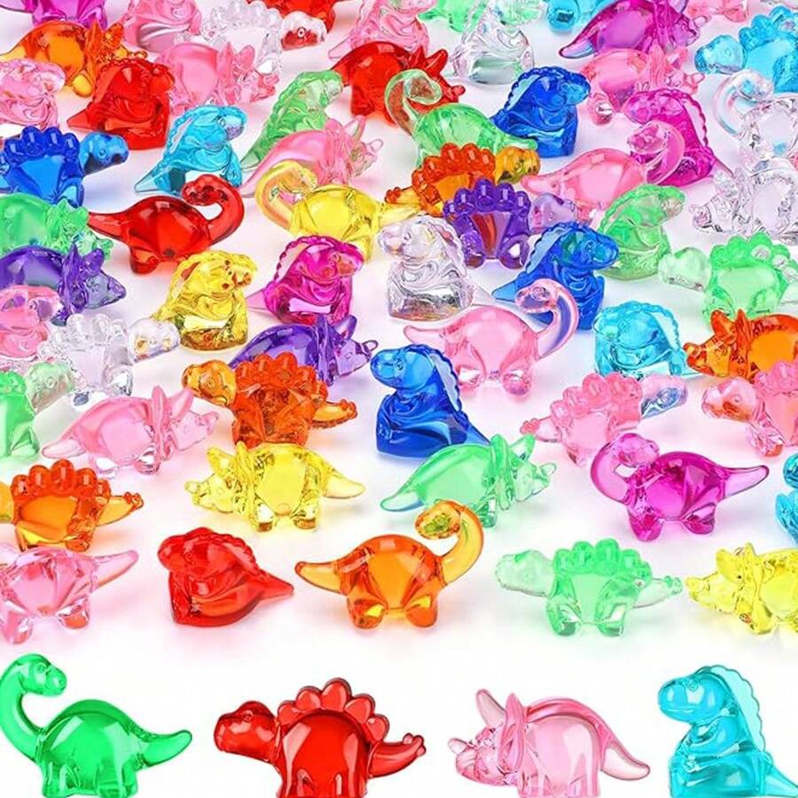 5/10/20/30/50/500PCS Mini Dinosaur Figures, Mini Resin Animals To Hide, Sensory Bin/Treasure Box Toys, Bulk Plastic Dinosaur Party Favors, Birthday Party Favors, Gift Bag Stuffer, Random Styles And Colors,Sensory Bin,Resin Animals,Treasure Box Toys - Multicolor - View 1