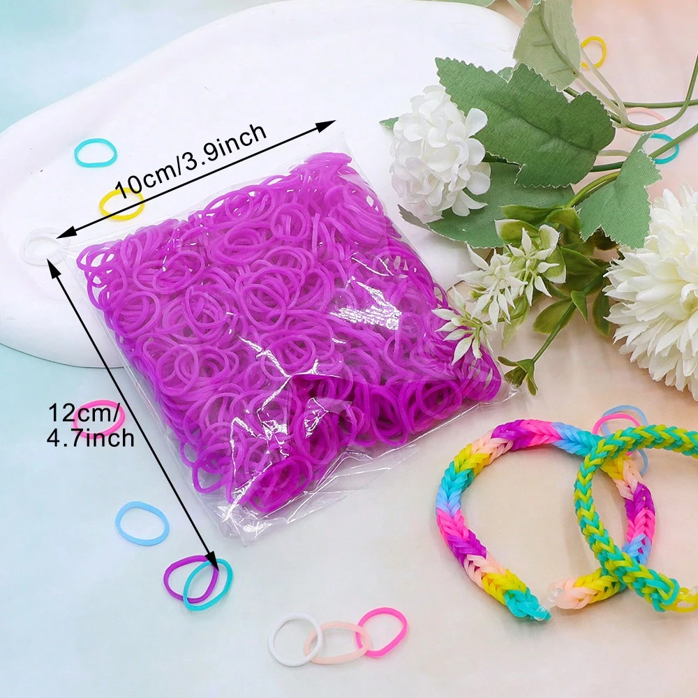 Hot sales 4400 pcs rubber bands bracelet kit 23 colors loom bands