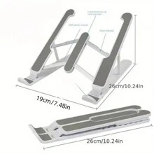 Nytt laptopstativ, tillverkat av högkvalitativ ABS och metall, stabilt med justerbart 7-nivåsläge, bärbart, hopfällbart och kylande stativ med 3 fläktar