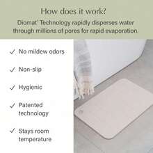 Dorai Home Bath Stone Mat 23.6"X15.4"| Luxury Diatomite Stone Bath Mat |Quickly Removes Water | Non-Slip, Quick-Dry Stone Bath Mat For Bathroom | Rain Sandstone - Đá sa thạch mưa - Xem 5