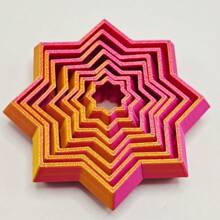 1pc Handmade 3D Printed Star Shaped Fidget Toy - Relaxing Desktop Toy For Home And Office Decoration, Multiple Colors Available,Fidget Toys,3d Printed,Fidget - Multicolor - View 9