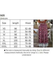 Women Bohemian Floral Skirt Casual Summer Elastic High Waist Skirt For Beaches Club Streetwear Aesthetic Clothes