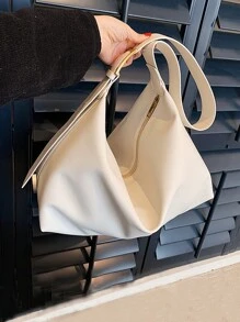 Yogodlns Vintage Stil Eimer Tasche für Damen, verstellbarer Riemen Umhängetasche, veganes Leder Hobo Tasche mit breitem Riemen für Damen - perfekt für Umhängetaschen, Sporttaschen, Tote Bags und mehr, retro inspirierte Tasche - Beige - Übersicht 3