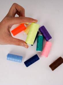 12 cuộn chỉ khâu Polyester màu - 250 yard/223,6 mét mỗi cuộn - Thích hợp cho máy khâu và các dự án tự làm - Nhiều màu - Xem 12