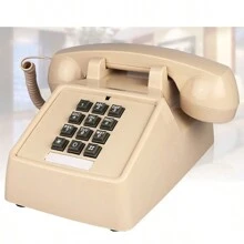 Teléfono fijo vintage mecánico, teléfono fijo retro europeo antiguo para el hogar