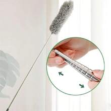 Microfiber Duster For Cleaning With Washable Retractable Extension Cable 2.8m Dust Cleaning - Grey - View 3