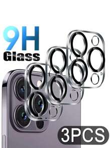 3 件套全覆盖相机镜头保护膜适用于 LPhone12 13 ProMax 屏幕保护膜 11 14 Pro Max 玻璃 15 Pro Max15 Plus - 無色 - 查看 17
