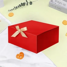 10 piezas/5 piezas Caja de regalo blanca con tapa, decoración de regalo para fiesta, caja de regalo blanca de 8 pulgadas * 8 pulgadas * 4 pulgadas con cinta, caja de propuesta para dama de honor, caja de regalo para decoración de boda, regalo para el Día de la Madre, embalaje, cumpleaños, caja para cupcakes, manualidades, almacenamiento de belleza