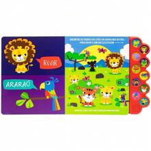 Livro Sonoro Animais Selvagens 10 Sons Procure e Encontro Interativo Capa Dura - Multicolorido - Visão 5