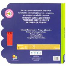 Livro Sonoro Animais Selvagens 10 Sons Procure e Encontro Interativo Capa Dura - Multicolorido - Visão 4