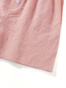 Womens Button Front Shorts Casual Elastic Waist Plaid/Striped Print Lounge Shorts Going Out Pants