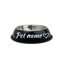 1 gamelle personnalisée en acier inoxydable pour chien avec fond antidérapant, gamelle durable pour chiens de petite, moyenne et grande taille, gamelle personnalisée pour nourriture et eau