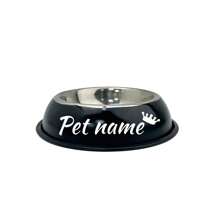 1 gamelle personnalisée en acier inoxydable pour chien avec fond antidérapant, gamelle durable pour chiens de petite, moyenne et grande taille, gamelle personnalisée pour nourriture et eau