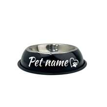 1 gamelle personnalisée en acier inoxydable pour chien avec fond antidérapant, gamelle durable pour chiens de petite, moyenne et grande taille, gamelle personnalisée pour nourriture et eau