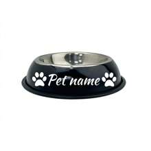 1 gamelle personnalisée en acier inoxydable pour chien avec fond antidérapant, gamelle durable pour chiens de petite, moyenne et grande taille, gamelle personnalisée pour nourriture et eau