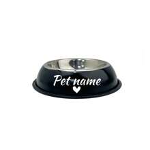 1 gamelle personnalisée en acier inoxydable pour chien avec fond antidérapant, gamelle durable pour chiens de petite, moyenne et grande taille, gamelle personnalisée pour nourriture et eau